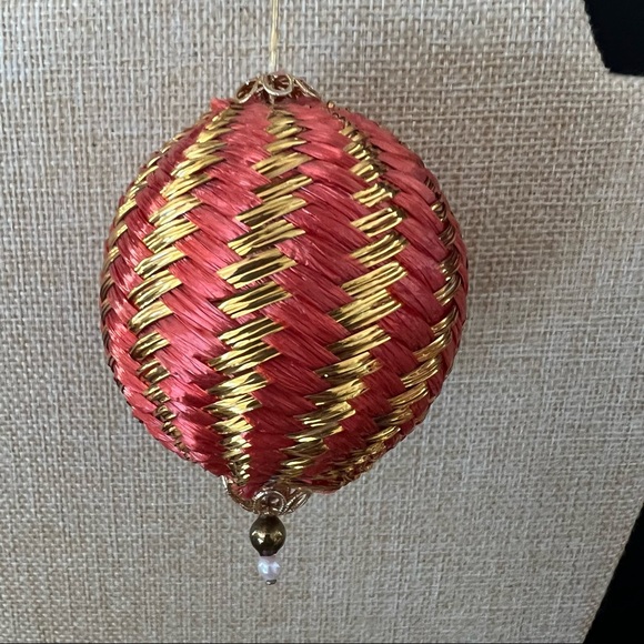 Vintage Hand Made Ribbon Holiday Ornament - Picture 6 of 6